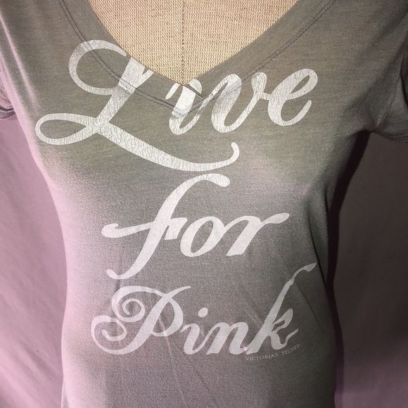 Women’s Gray, Pink by VS V neck T - Picture 2 of 7